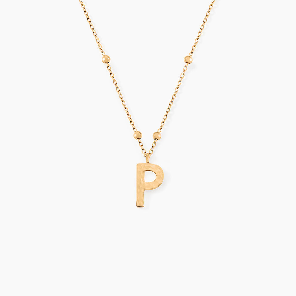 Collier Plaqu&eacute; Or Jaune Lettra - Colliers ete Femme | Marc Orian