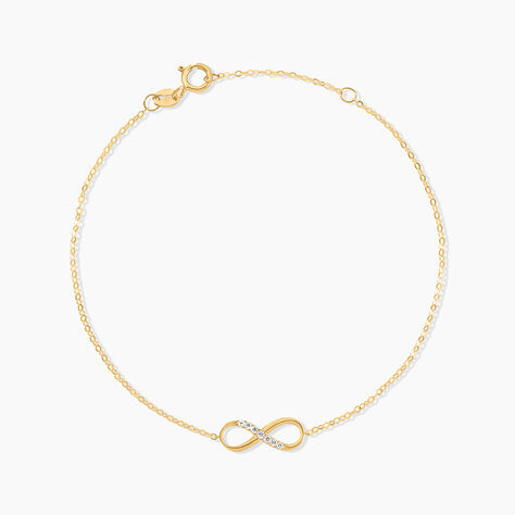 Bracelet Or Jaune Rosius Oxydes De Zirconium - Bracelets cha&icirc;nes Femme | Marc Orian