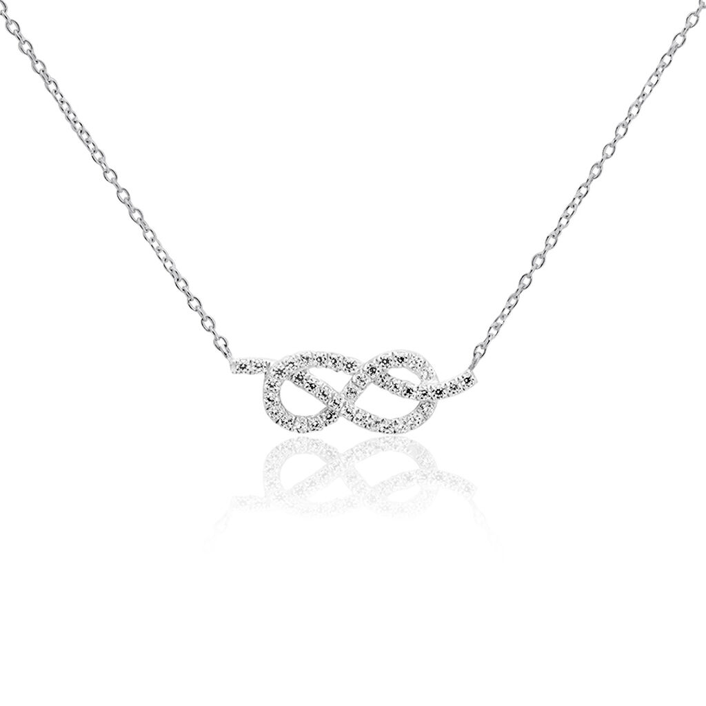 Collier Phenicia Argent Blanc Oxyde De Zirconium - Colliers avec pierres Femme | Marc Orian