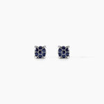 Boucles D'oreilles Puces Kate Or Blanc Saphir - Puces Femme | Marc Orian