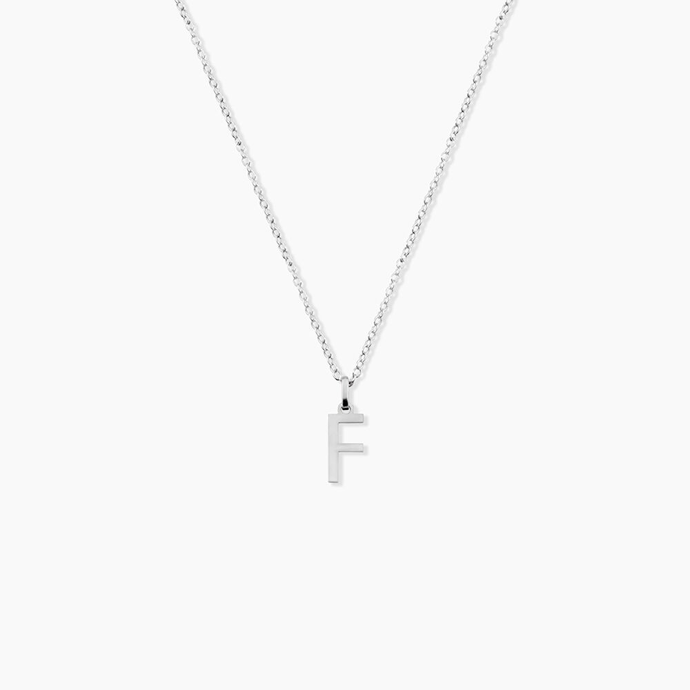 Pendentif Ionia Lettre Or Blanc - Pendentifs Famille | Marc Orian