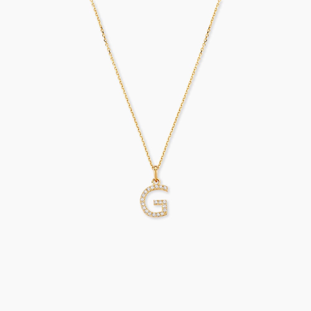 Pendentif Lettre G Or Jaune Oxyde - Pendentifs Famille | Marc Orian
