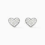 Boucles D'oreilles Puces Esperanza Argent Blanc Oxyde De Zirconium - Puces Femme | Marc Orian