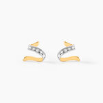 Boucles D'oreilles Puces Ouassima Or Jaune Diamant - Puces Femme | Marc Orian