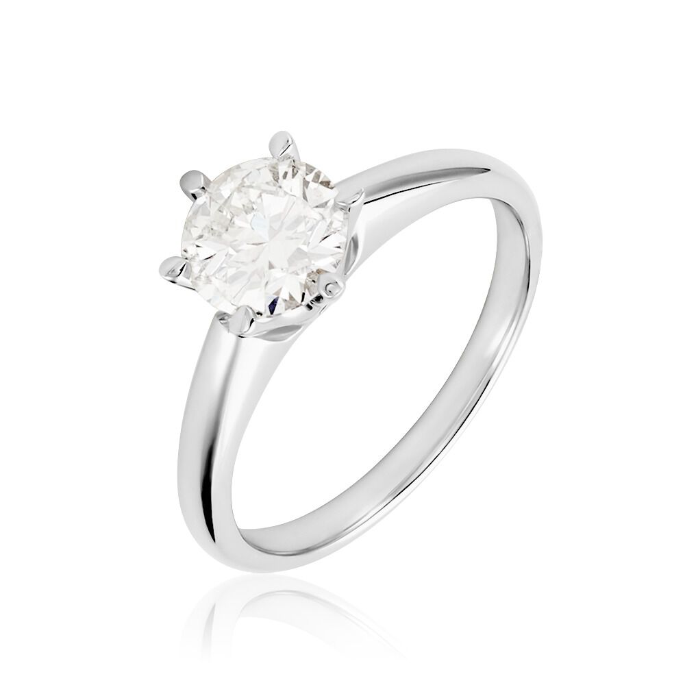 Bague Solitaire Samantha Or Blanc Diamant - Solitaires Femme | Marc Orian