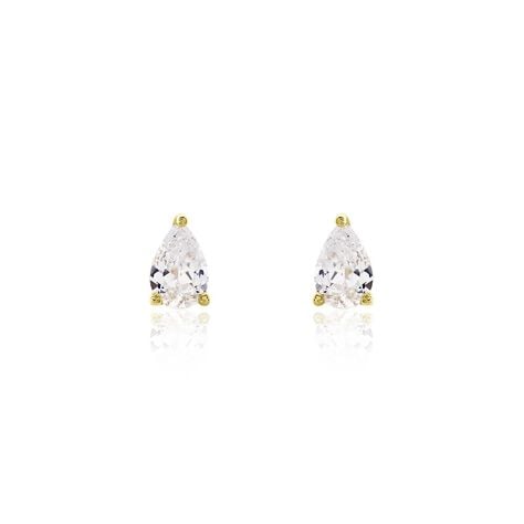 Boucles D'oreilles Puces Tierra Or Jaune Oxyde De Zirconium - Puces Femme | Marc Orian