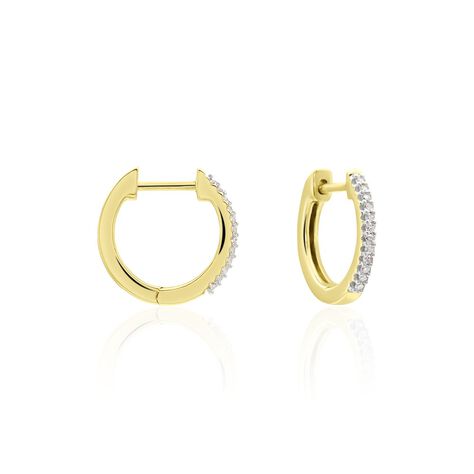 Creoles Or Jaune Aryanna Diamants - Boucles d'oreilles pierres précieuses Femme | Marc Orian