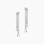 Boucles D'oreilles Pendantes Isalis Argent Blanc Oxyde De Zirconium - Pendantes Femme | Marc Orian