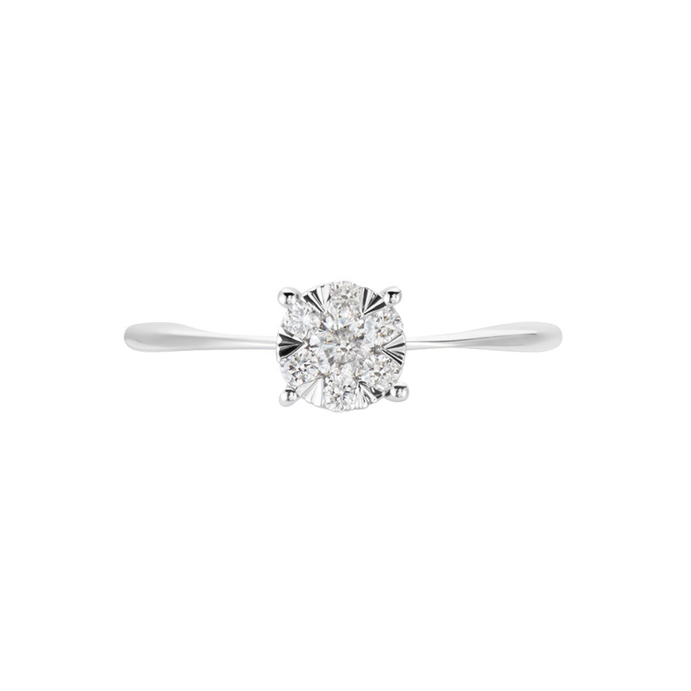 Bague Solitaire Or Blanc Dream Diamants - Parures de mariage Femme | Marc Orian