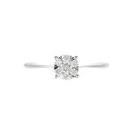 Bague Solitaire Or Blanc Dream Diamants - Parures de mariage Femme | Marc Orian