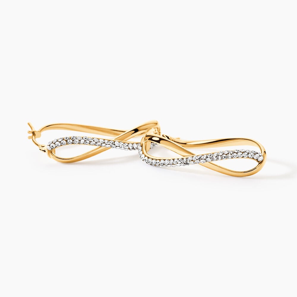 Cr&eacute;oles Domitilla Or Jaune Strass - Cr&eacute;oles Femme | Marc Orian