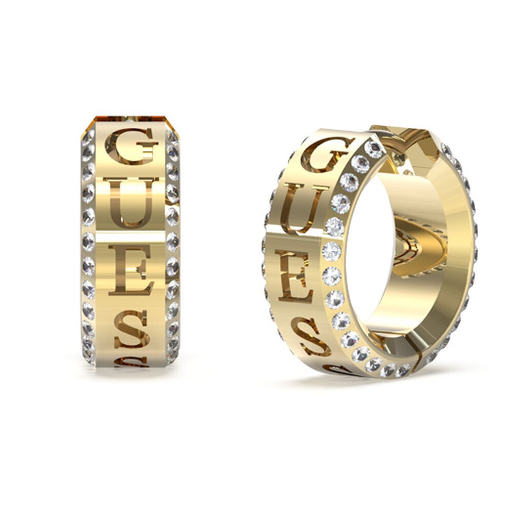 Cr&eacute;oles Guess Just Acier Jaune Oxyde De Zirconium - Cr&eacute;oles Femme | Marc Orian