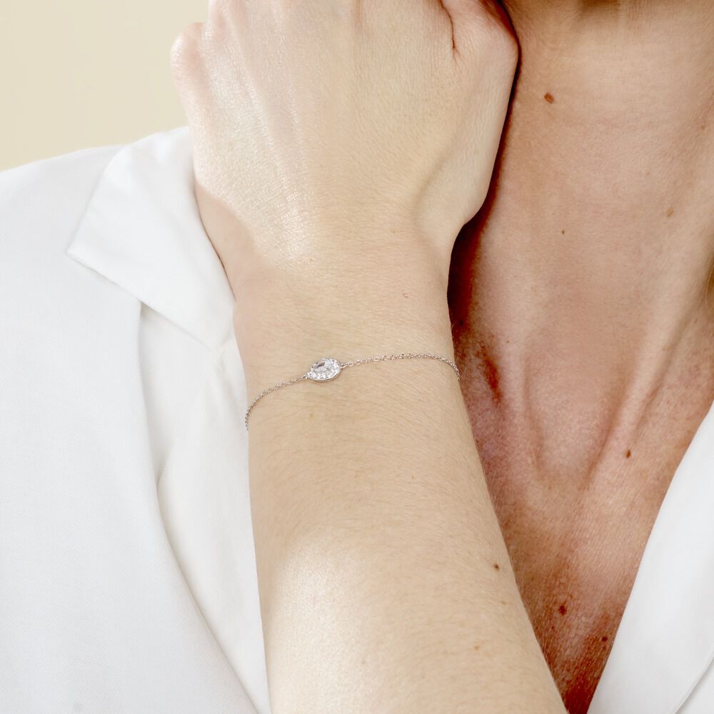 Bracelet Argent Tania Oxydes De Zirconium - Bracelets chaînes Femme | Marc Orian