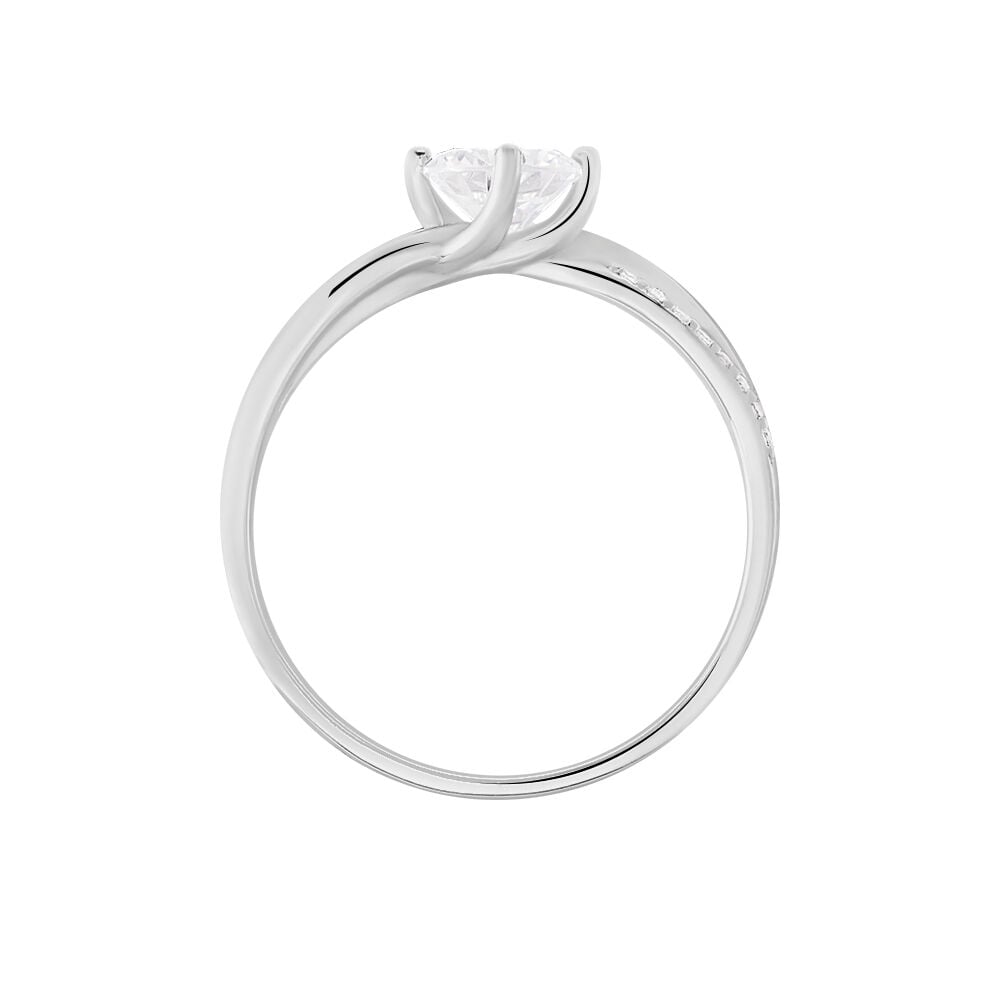 Bague Solitaire Essie Argent Blanc Oxyde De Zirconium - Bijoux fantaisie Femme | Marc Orian