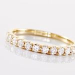 Alliance Pristina Or Jaune Diamant - Alliances avec pierres Femme | Marc Orian