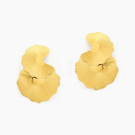 Boucles D'oreilles Puces Acier Jaune - Puces Femme | Marc Orian