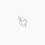 Pendentif Heck Coeur Strie Or Blanc - Pendentifs Femme | Marc Orian