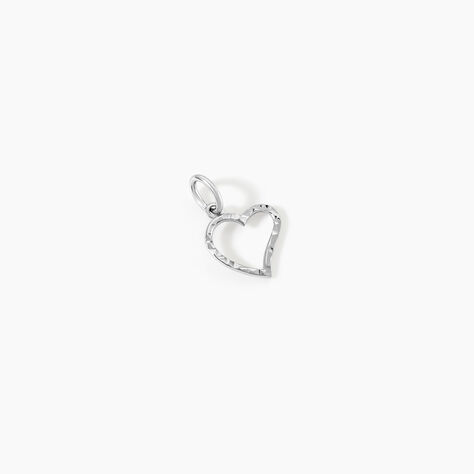 Pendentif Heck Coeur Strie Or Blanc - Pendentifs Femme | Marc Orian