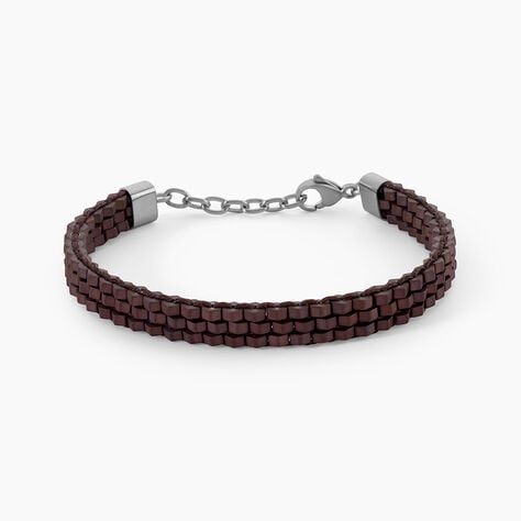 Bracelet Naturel Acier Argent&eacute; H&eacute;matite - Bracelets cha&icirc;nes Homme | Marc Orian