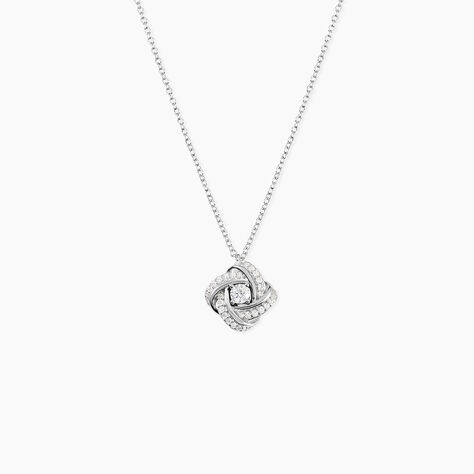 Collier Anasthase Argent Blanc Oxyde De Zirconium - Colliers avec pierres Femme | Marc Orian