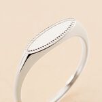 Bague Lilibeth Argent Blanc - Bijoux personnalis&eacute;s Femme | Marc Orian