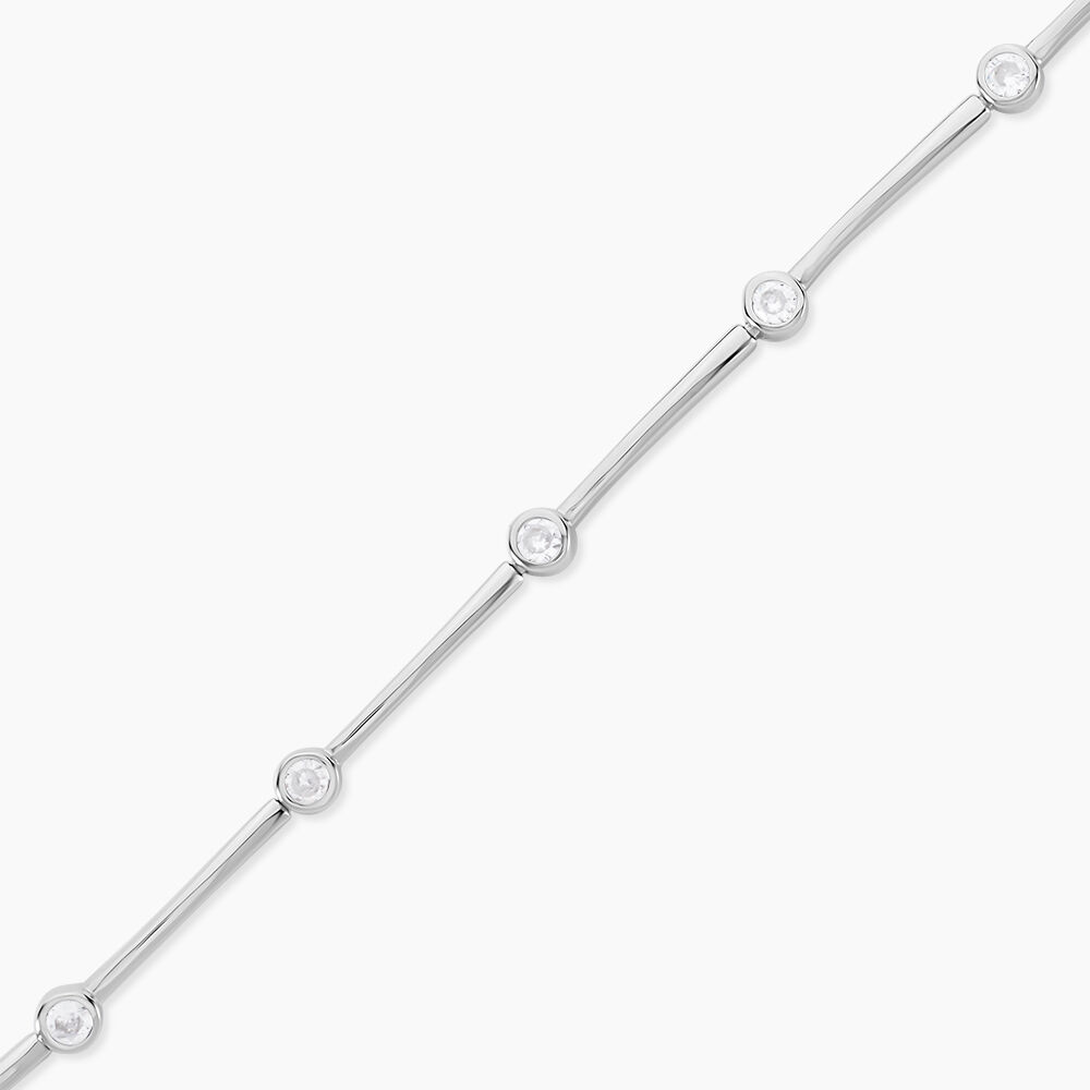 Bracelet Eshan Argent Blanc Oxyde De Zirconium - Bracelets chaînes Femme | Marc Orian