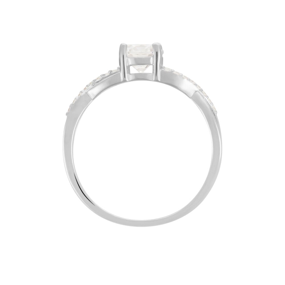 Bague Maryna Argent Blanc Oxyde De Zirconium - Solitaires Femme | Marc Orian