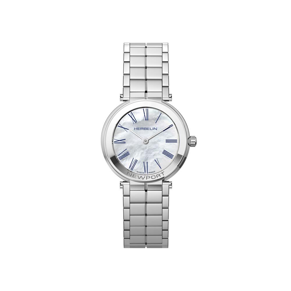 Montre Herbelin Newport Slim Nacre Blanche - Montres &eacute;tanches Femme | Marc Orian