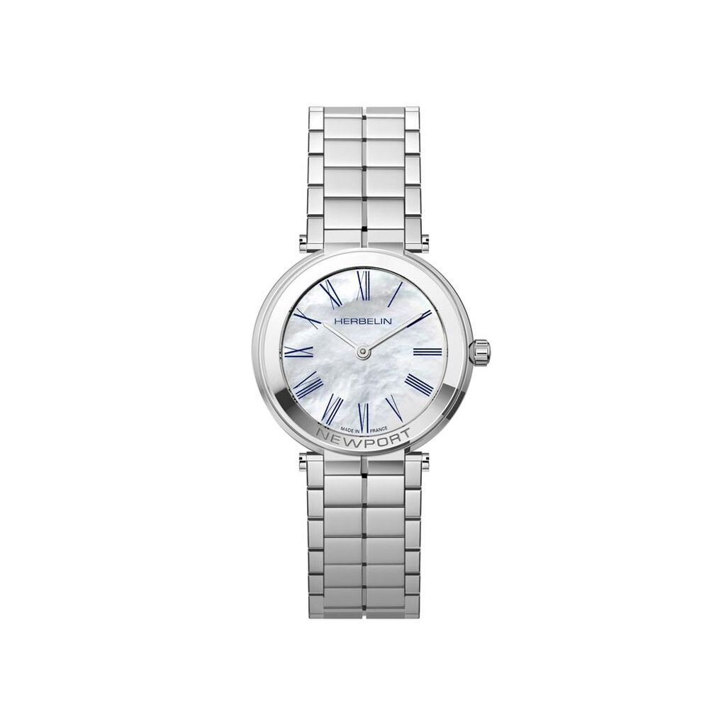 Montre Herbelin Newport Slim Nacre Blanche - Montres &eacute;tanches Femme | Marc Orian