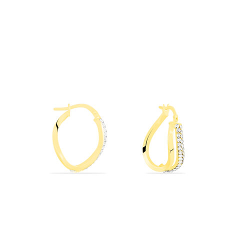 Créoles Hekate Or Jaune Strass - Boucles d'oreilles Créoles Femme | Marc Orian