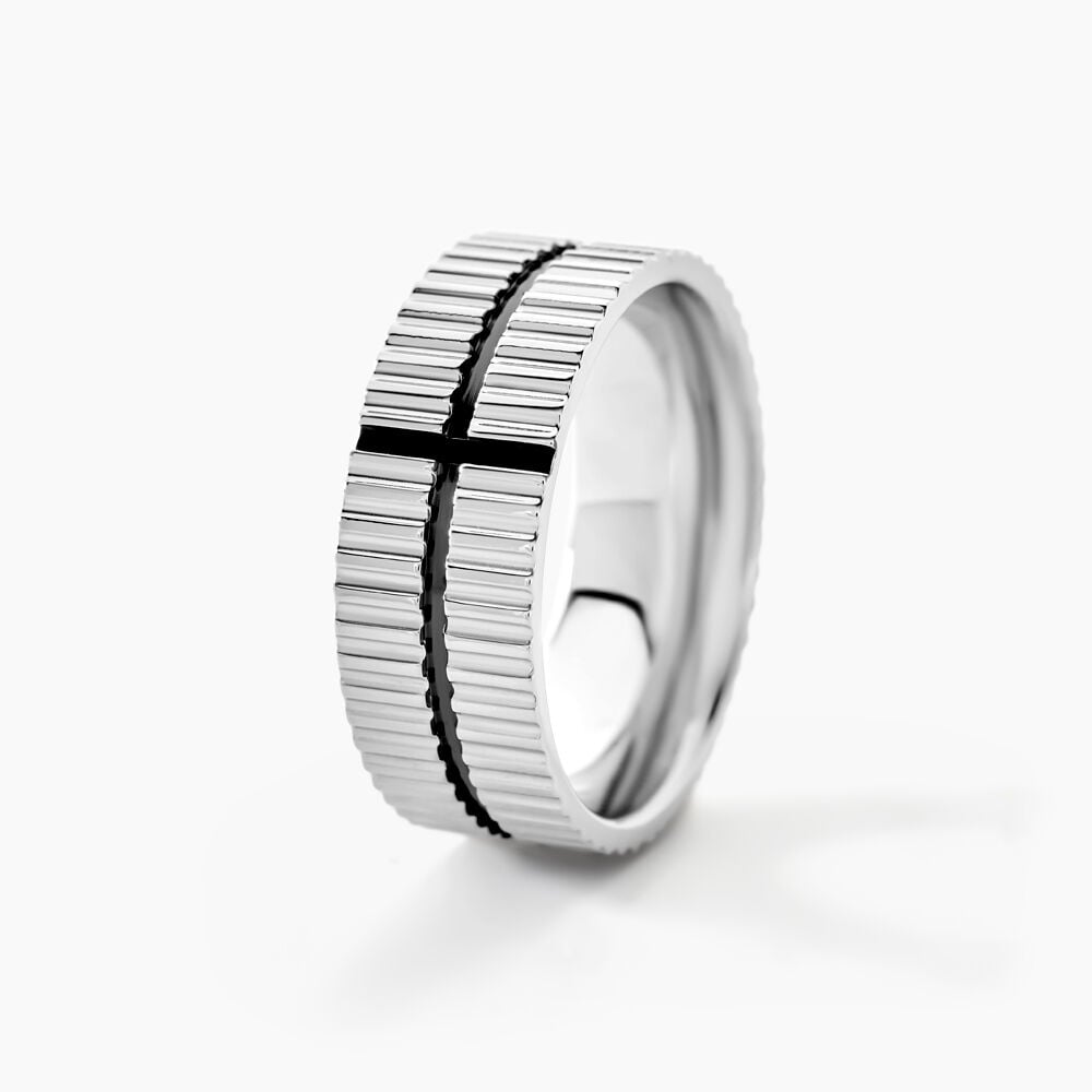 Bague Odin Acier Bicolore - Bijoux fantaisie Homme | Marc Orian