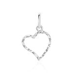 Pendentif Heck Coeur Strie Or Blanc - Pendentifs Femme | Marc Orian
