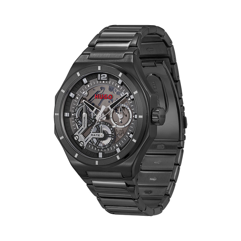 Montre Hugo Grail Skeleton Noir - Montres étanches Homme | Marc Orian