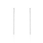 Boucles D'oreilles Pendantes Lou-anne Argent Blanc Oxyde De Zirconium - Pendantes Femme | Marc Orian