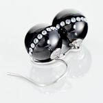 Boucles D'oreilles Pendantes Nina Cera Argent  Strass Et C&eacute;ramique - Pendantes Femme | Marc Orian