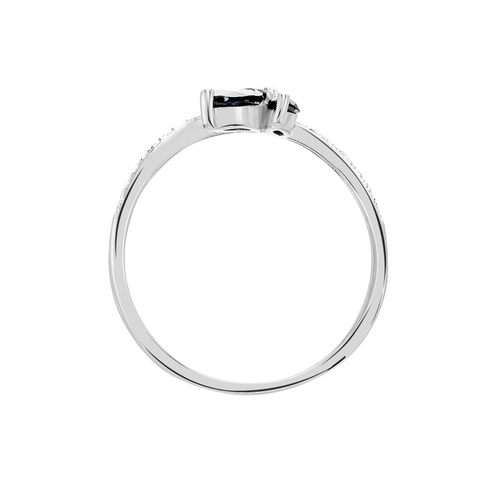 Bague Angie Or Blanc Saphir Diamant - Solitaires Femme | Marc Orian