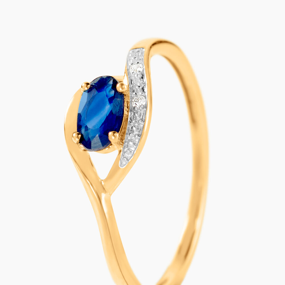 Bague Emotion Or Jaune Saphir Diamant - Solitaires Femme | Marc Orian