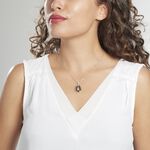 Collier Alican Argent Blanc Oxyde De Zirconium Et C&eacute;ramique - Colliers avec pierres Femme | Marc Orian
