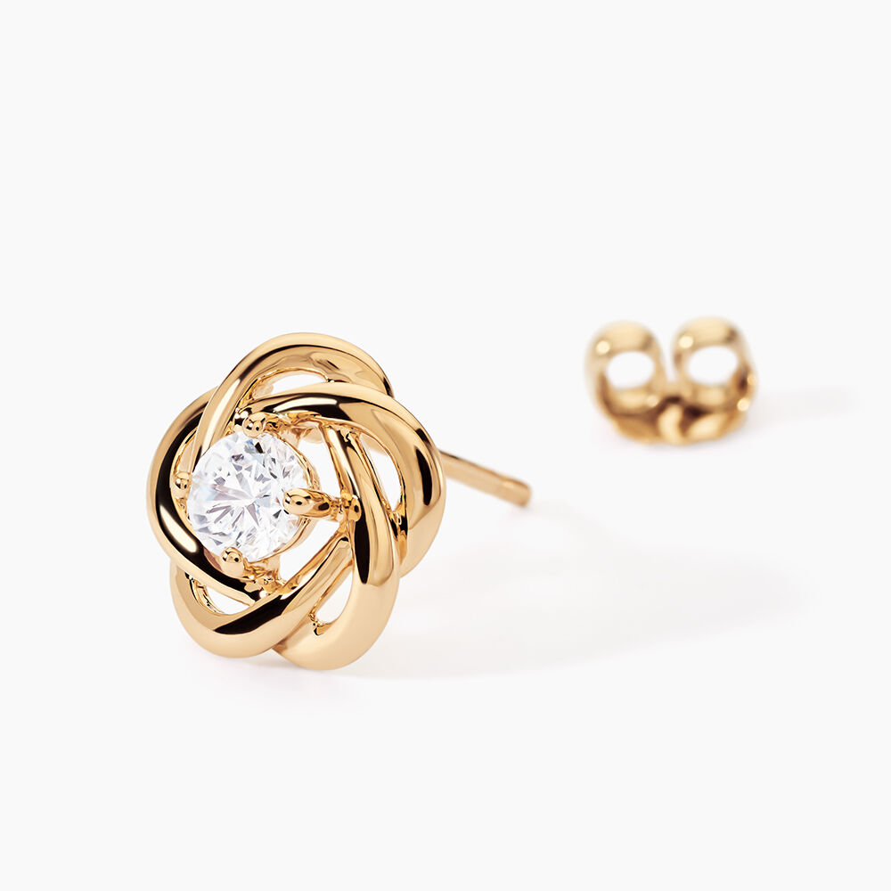 Boucles D'oreilles Puces Djanaelle Plaqu&eacute; Or Jaune Oxyde De Zirconium - Puces Femme | Marc Orian