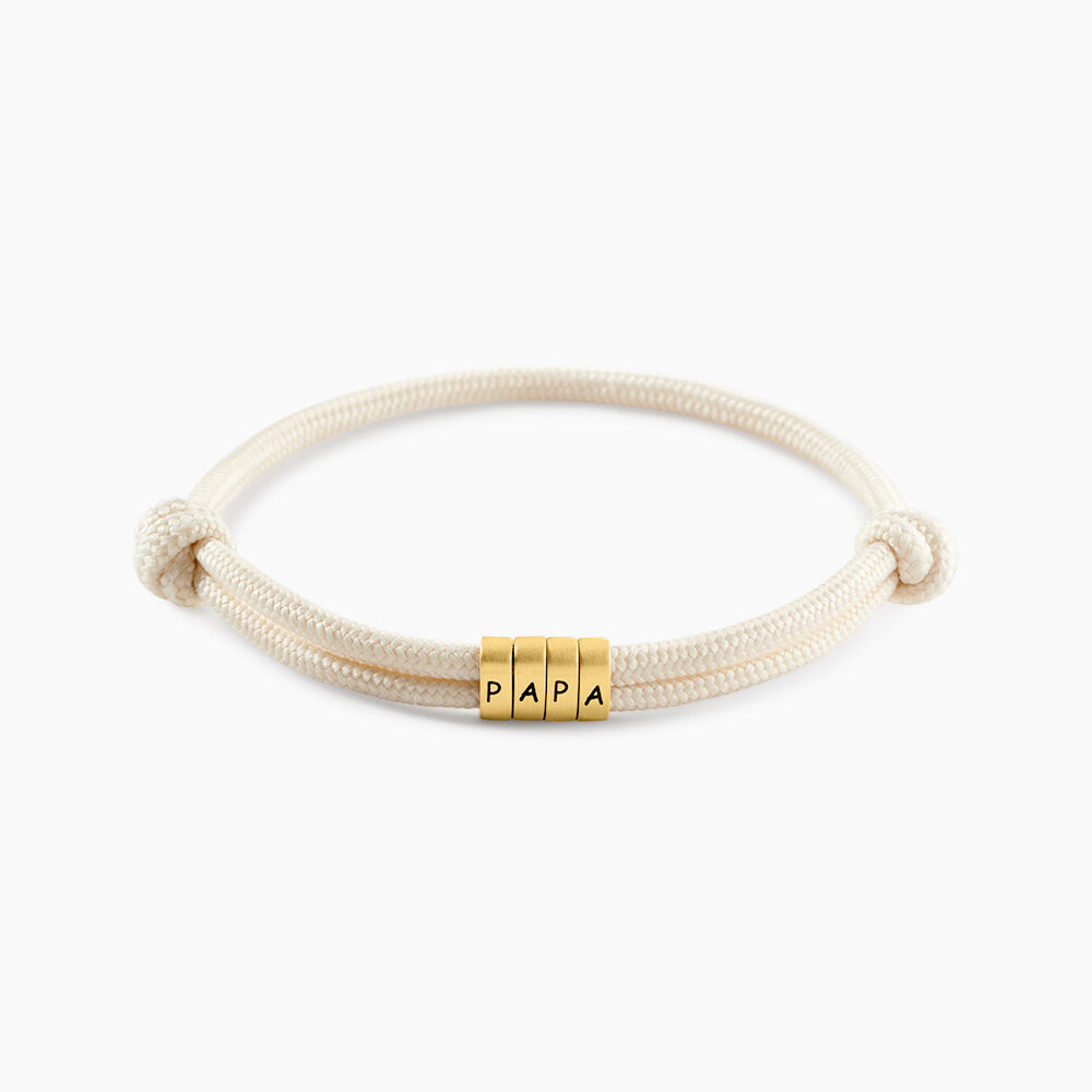 Bracelet Nikolas Acier Blanc - Bracelets cordons Homme | Marc Orian