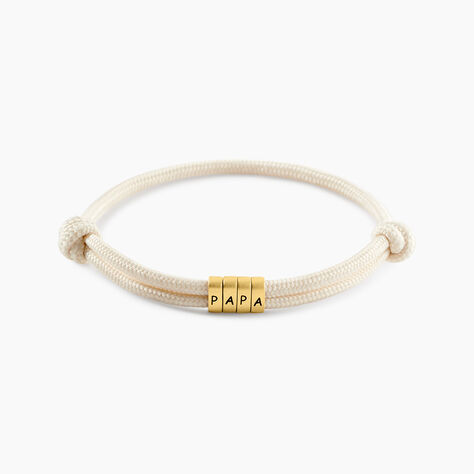 Bracelet Nikolas Acier Blanc - Bracelets cordons Homme | Marc Orian