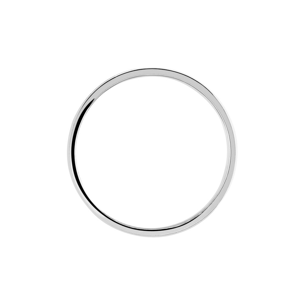 Alliance Mat Et Brillant Liseret Ruban Plat Palladium Blanc - Alliances duo Homme | Marc Orian