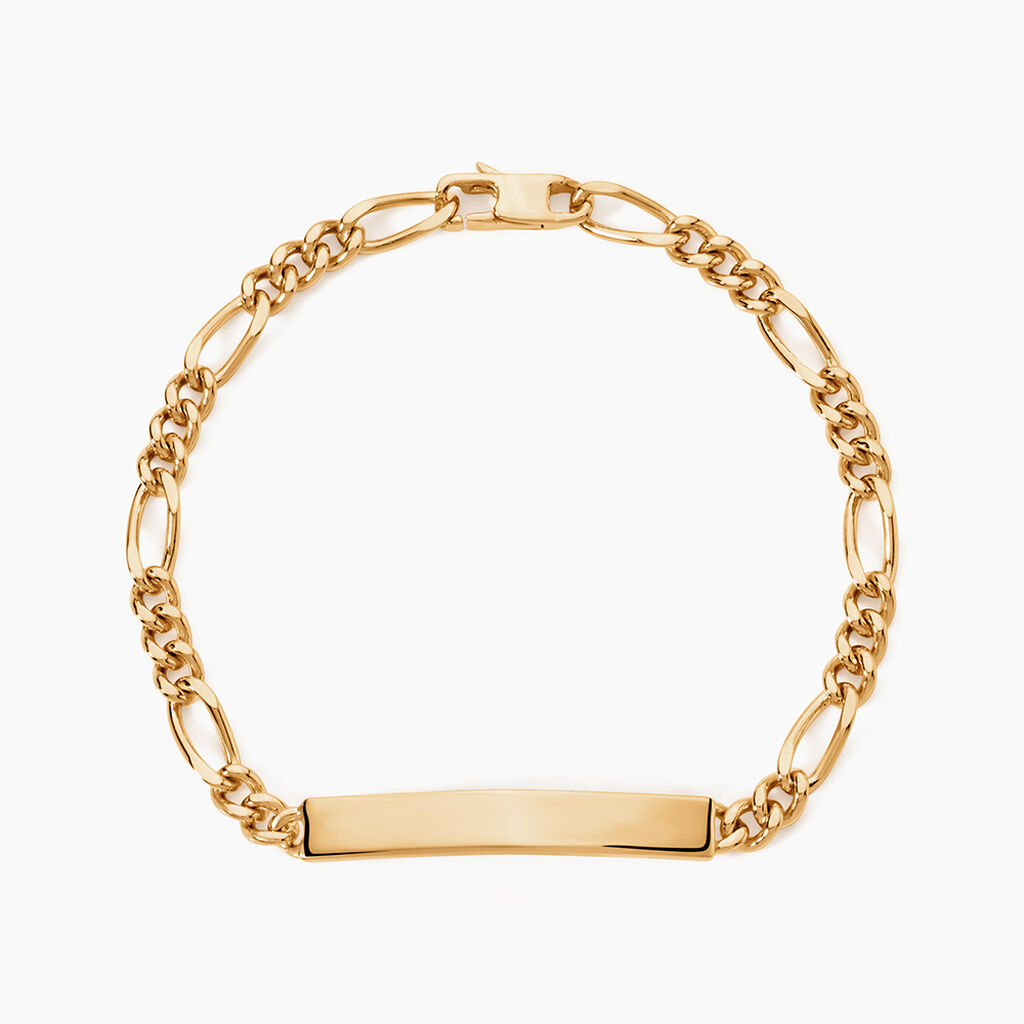 Bracelet Identit&eacute; Plaqu&eacute; Or Jaune Bixente - Gourmettes Homme | Marc Orian