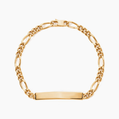 Bracelet Identit&eacute; Plaqu&eacute; Or Jaune Bixente - Gourmettes Homme | Marc Orian
