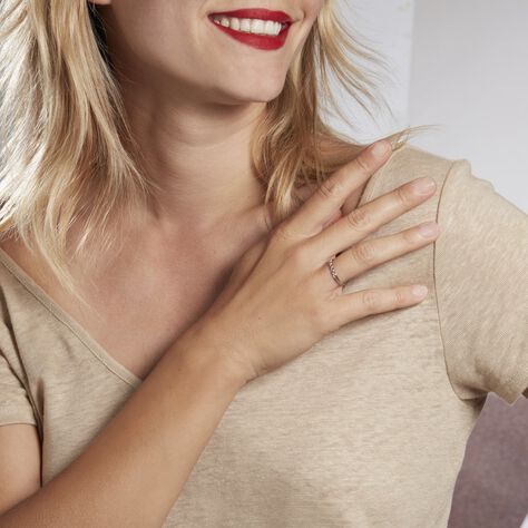 Bague Messina Argent Blanc - Bague fantaisie Femme | Marc Orian