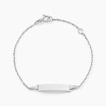 Bracelet Identit&eacute; Esta Maille For&ccedil;at Or Blanc - Gourmettes Enfant | Marc Orian
