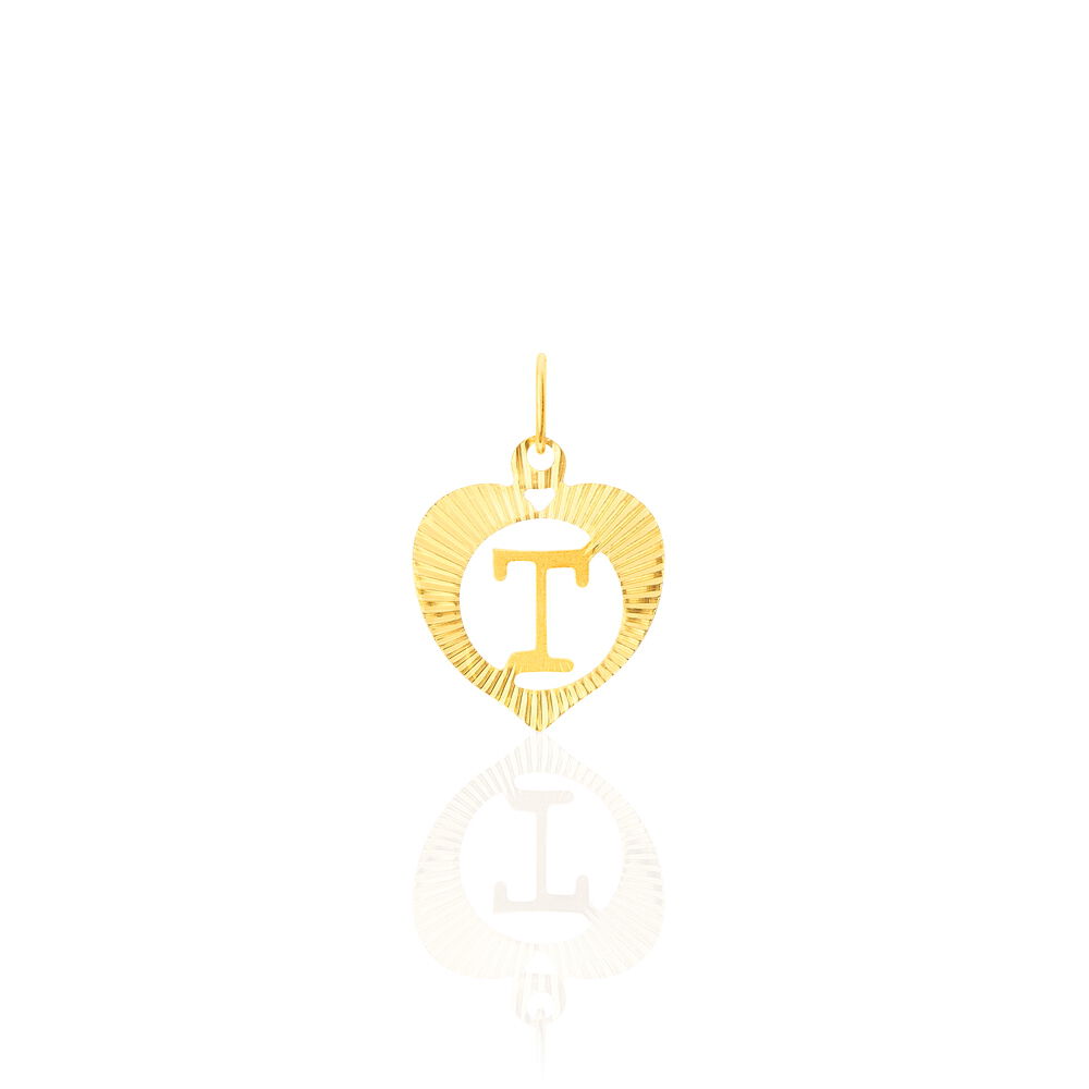 Pendentif Eudocie Coeur Lettre Or Jaune - Pendentifs Famille | Marc Orian