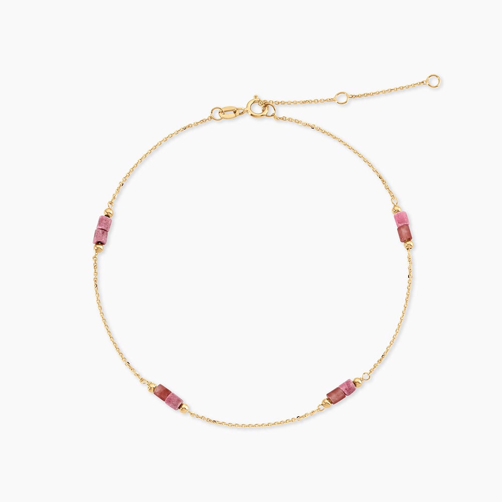 Cha&icirc;ne De Cheville Dimitar Or Jaune Calcedoine - Chaines de cheville Femme | Marc Orian