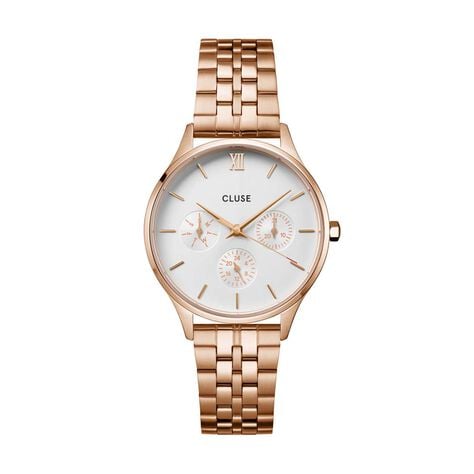 Montre Cluse Minuit Multifonction Blanc - Montres étanches Femme | Marc Orian