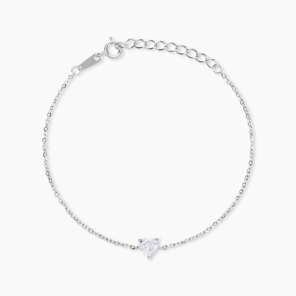 Bracelet Kelvyn Argent Blanc Oxyde De Zirconium - Bracelets fantaisie Femme | Marc Orian